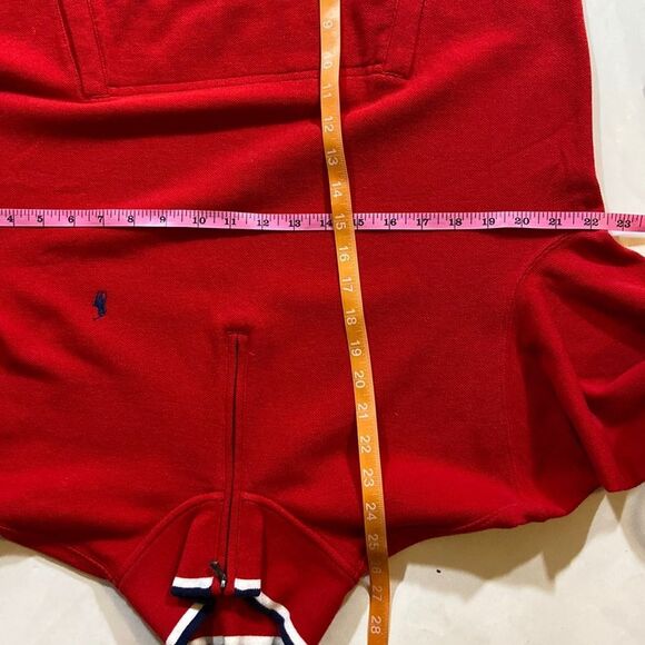 Polo By Ralph Lauren 💯 Cotton Men’s Sweater Pullover Red 1/4 Zip - Picture 10 of 16